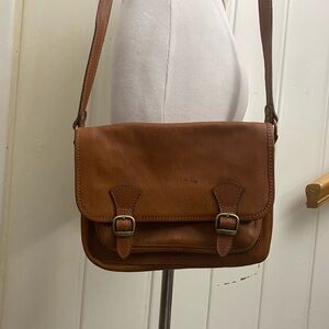 Classic Brown Leather Messenger Bag